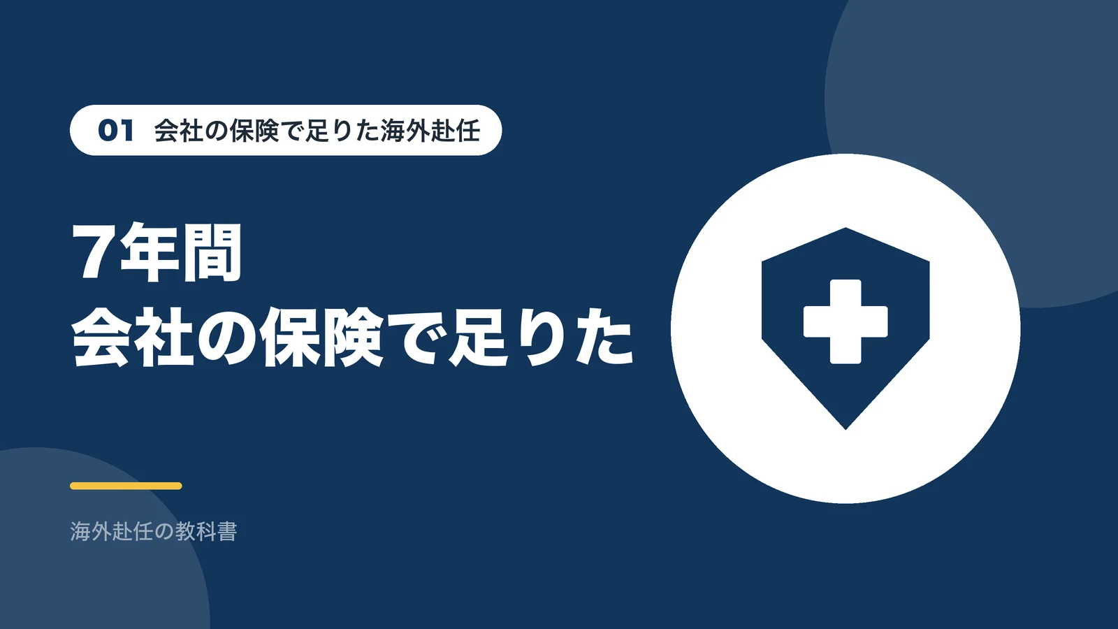 7年間の海外赴任は会社の保険で足りた