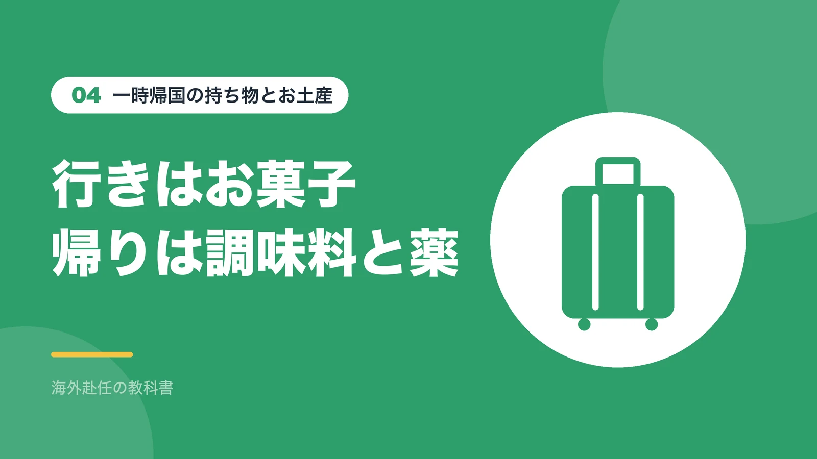 一時帰国の持ち物とお土産:行きはお菓子帰りは調味料と薬