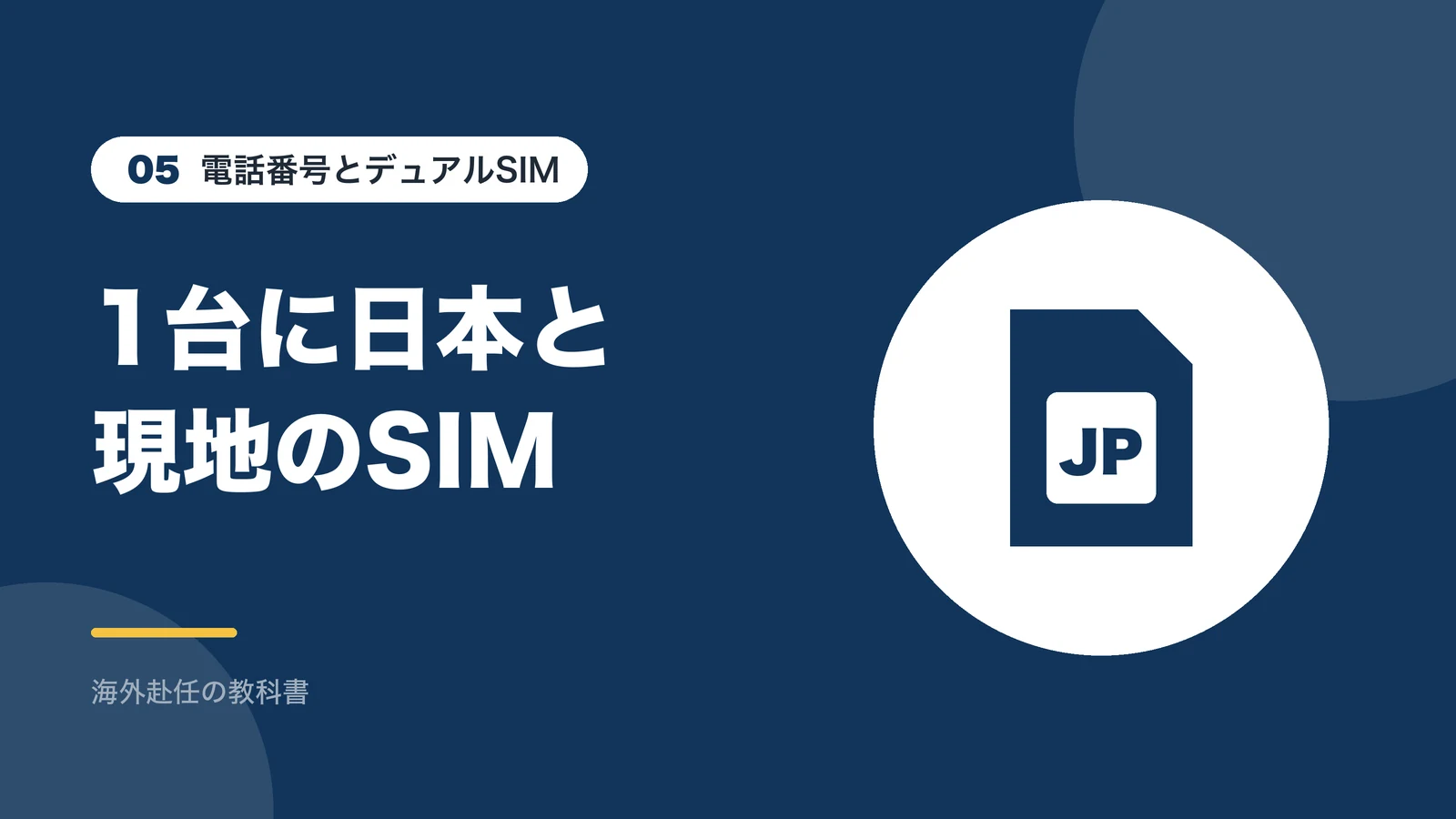 電話番号とデュアルSIM:1台に日本と現地のSIM