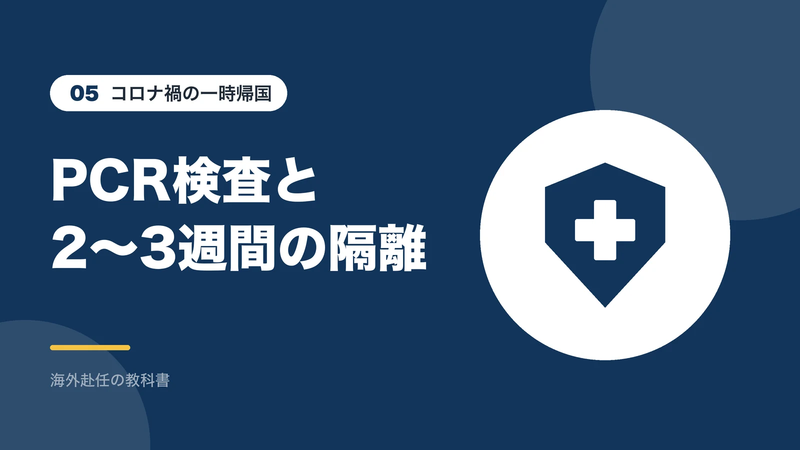 コロナ禍の一時帰国:PCR検査と2〜3週間の隔離