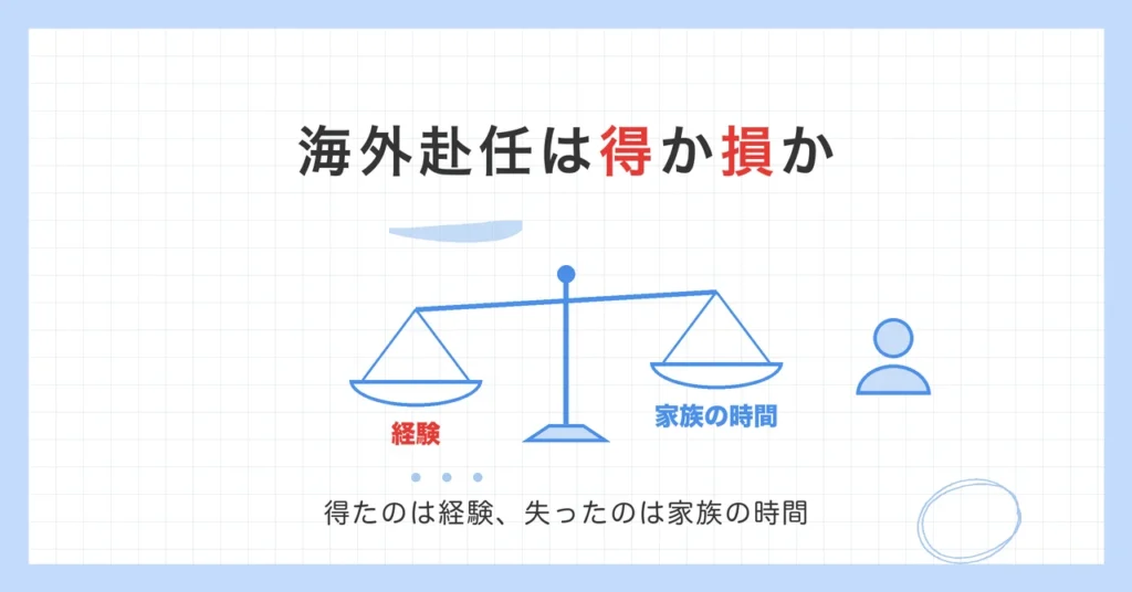 海外赴任は得か損か。得たのは経験、失ったのは家族の時間